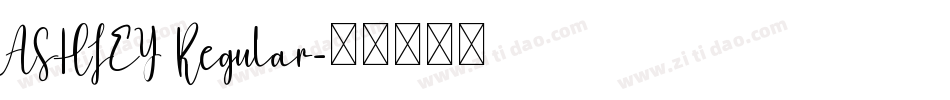 ASHLEY Regular字体转换